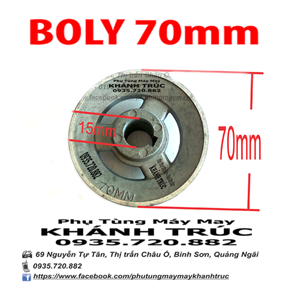 Boly 70mm bằng nhôm mô tơ máy may công nghiệp