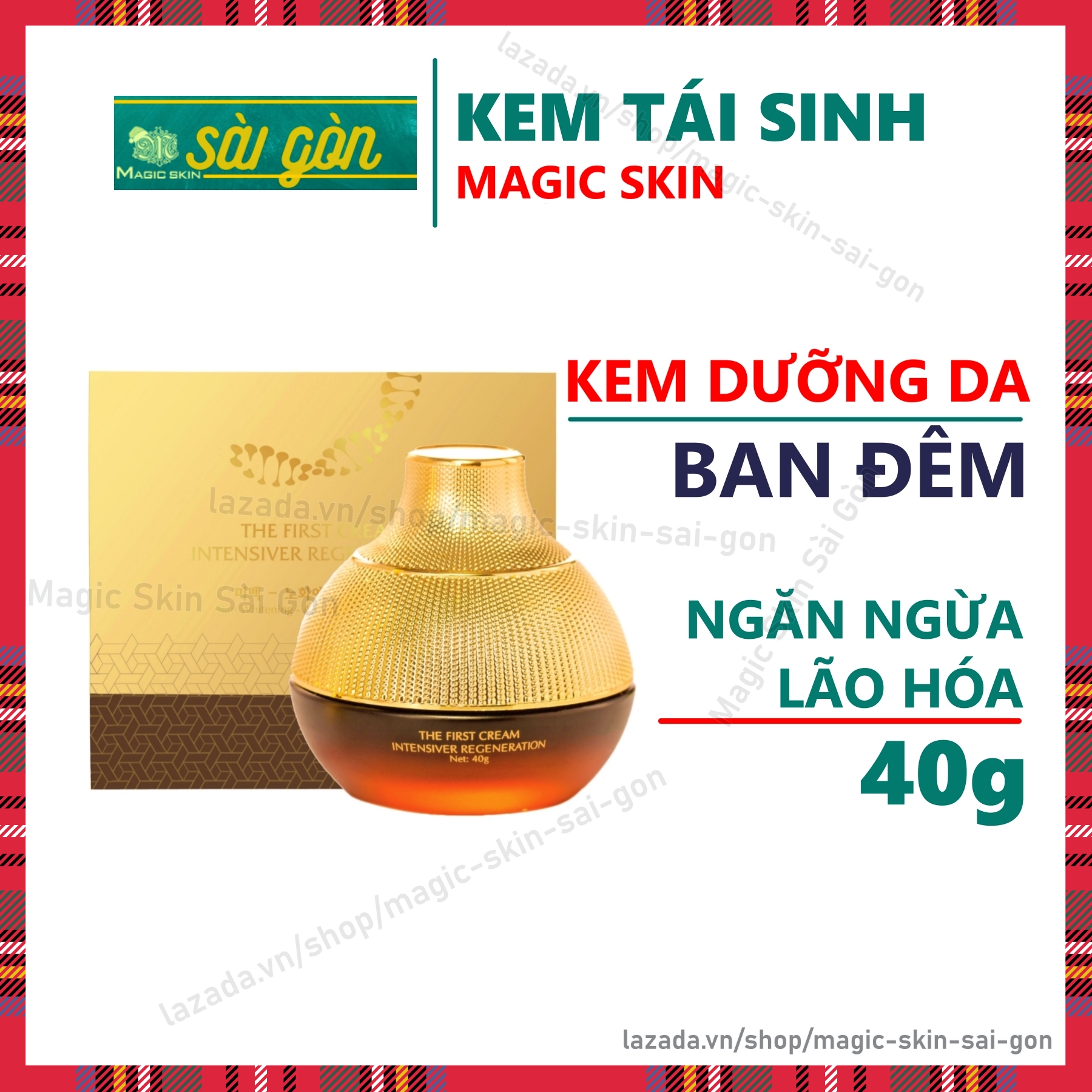 KEM TÁI SINH Magic Skin Kem Dưỡng Da Ban Đêm NGĂN NGỪA LÃO HÓA dưỡng ẩm dưỡng trắng giúp da mịn màng