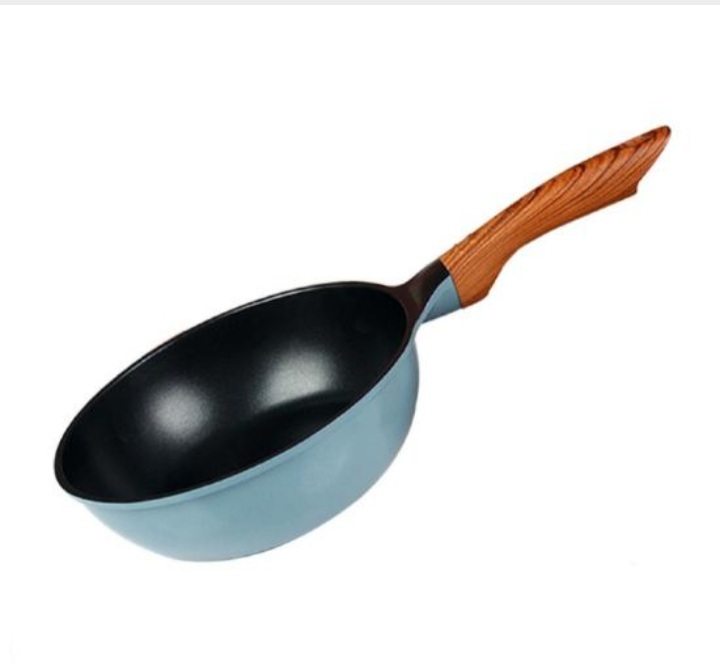 Chảo đúc Ecoramic siêu chống dính, ĐẾ TỪ sâu lòng 22cm xanh, Kiểu dáng hiện đại, sang trọng (dùng được tất cả các bếp)
