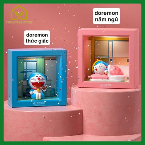 Đèn ngủ cao cấp doraemon cảm biến thông minh sạc cổng usb, mô hình trang trí gaming ,phòng ngủ