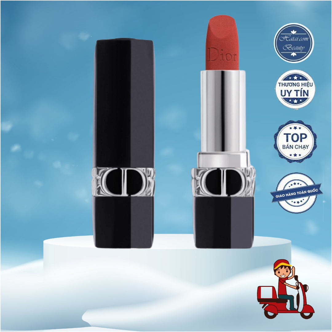 Son dio rouge velvet 720 icóne chất son siêu lì mềm môi thiết kế sang trọng cho nữ 111