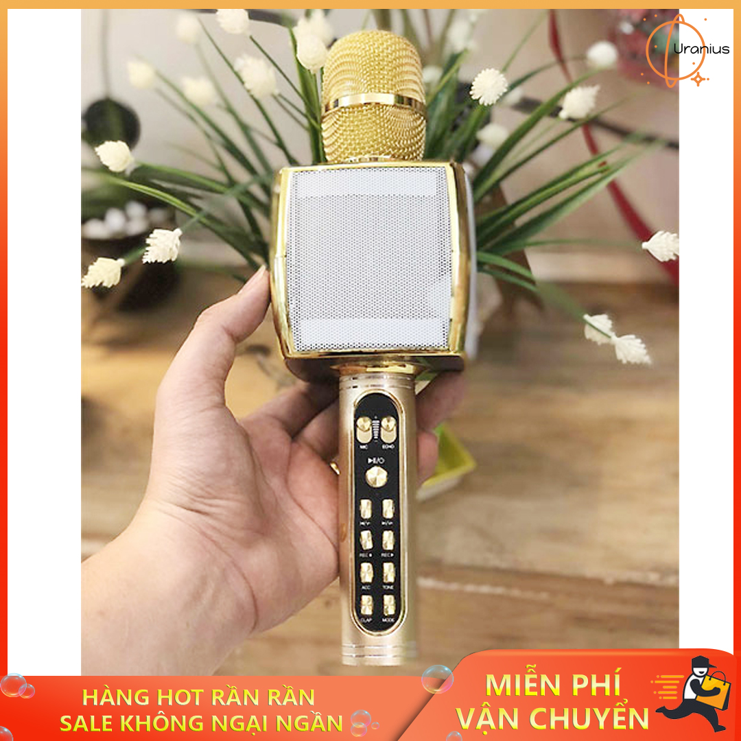 Micro karaoke không dây, Micro kết nối bluetooth, Mic YS 91 hát karaoke chuyên nghiệp, thiết kế thông minh với các nút bấm ngay chỗ tay cầm. Chức năng chỉnh tone giọng tạo sự mới lạ khi hát