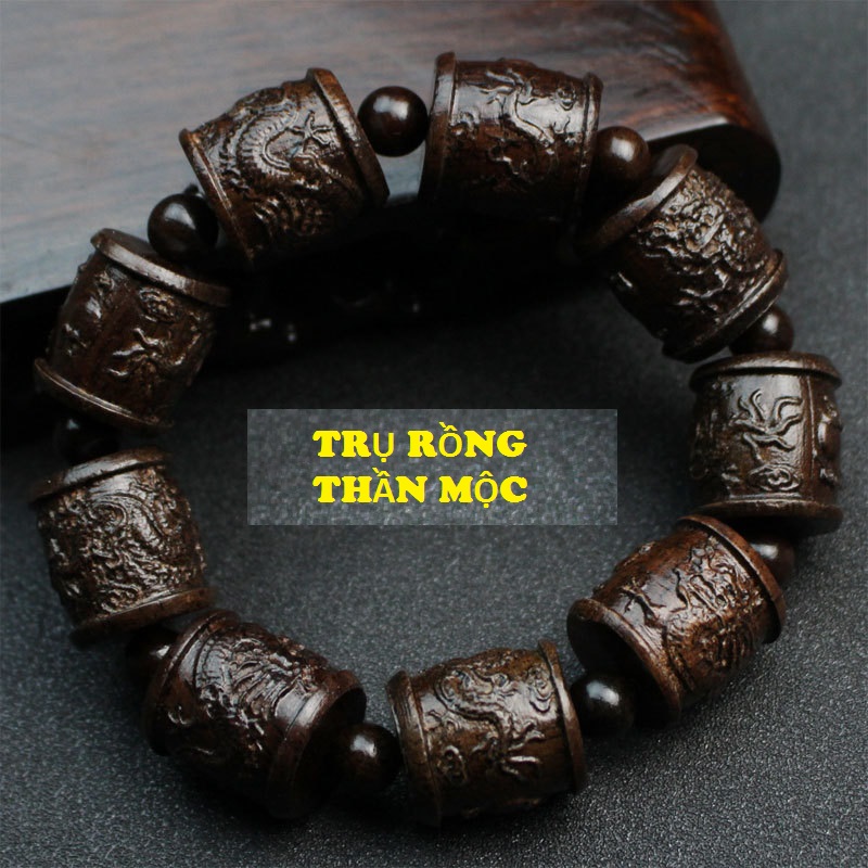 Vòng Tay Phong Thủy, Gỗ Thủy tầm Mộc Hóa Đá, Điêu khắc cực kì tinh xảo, hộ mệnh trừ tà mang lại tài lộc