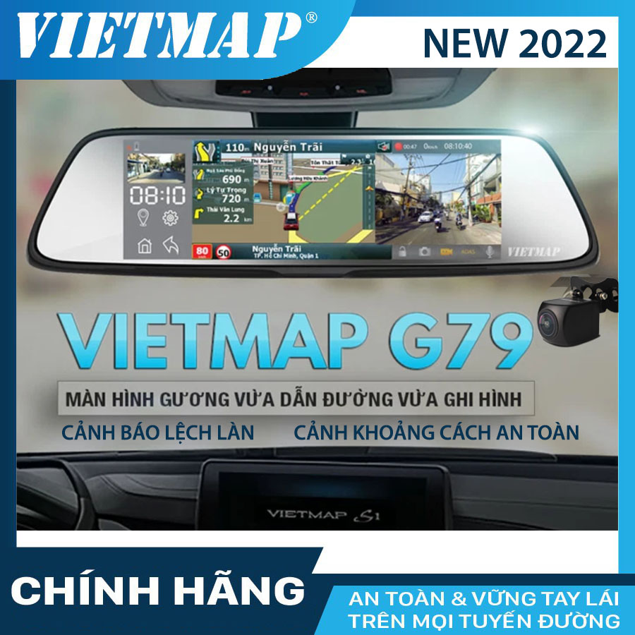Camera hành trình dẫn đường vietmap g79 + thẻ 32/64gb