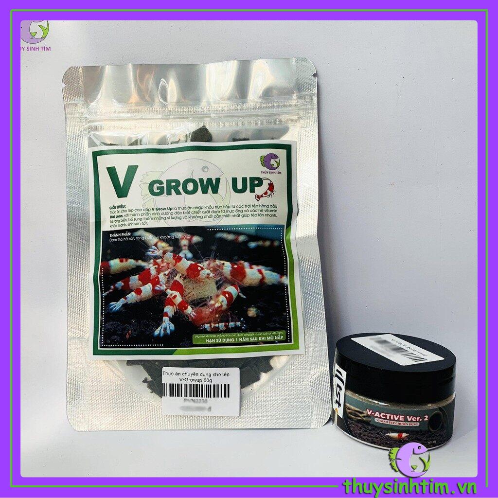 Combo cho tép (vi sinh tép v-active ver 2 + thức ăn tép v-growup)