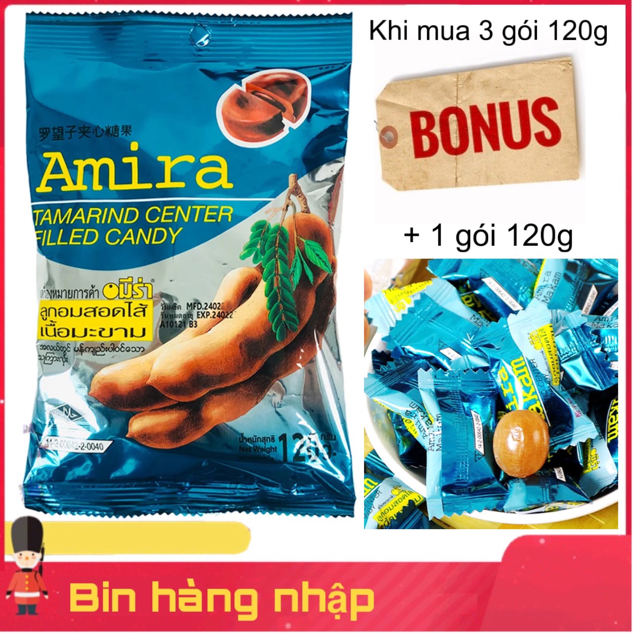 Kẹo me amira thái lan 120g