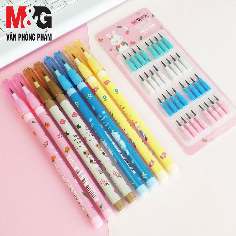 Bút chì khúc m&g ampq1602 thân có hình mèo thỏ gấu