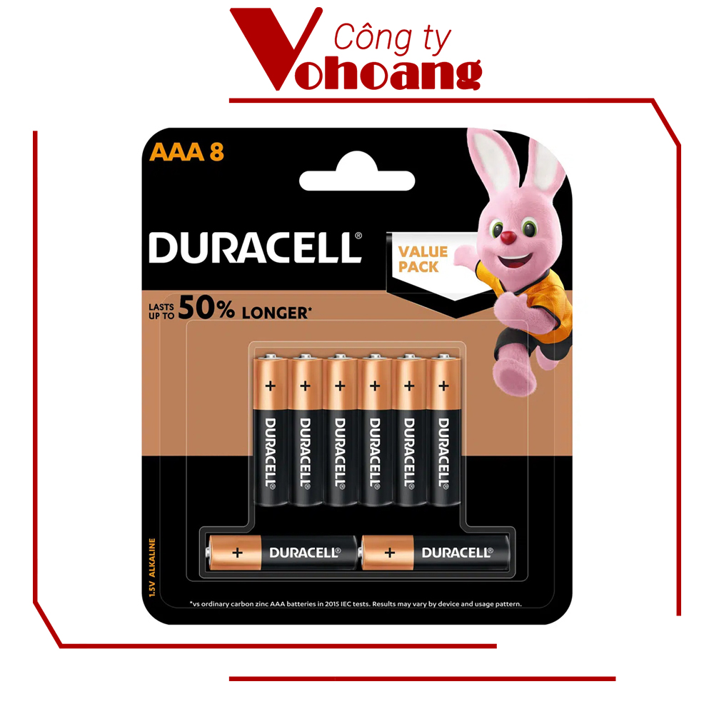  Pin đũa AAA loại tốt dung lượng cao chống chảy - Vỉ 8 viên Duracell Coppertop 