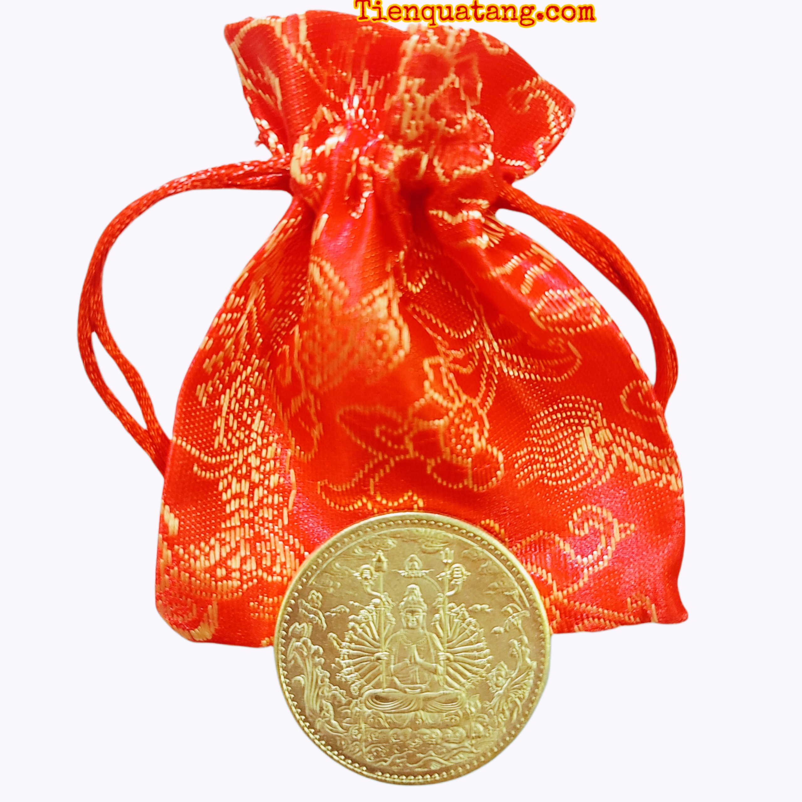 Đồng xu phật nghìn mắt nghìn tay quà tặng phong thủy bình an