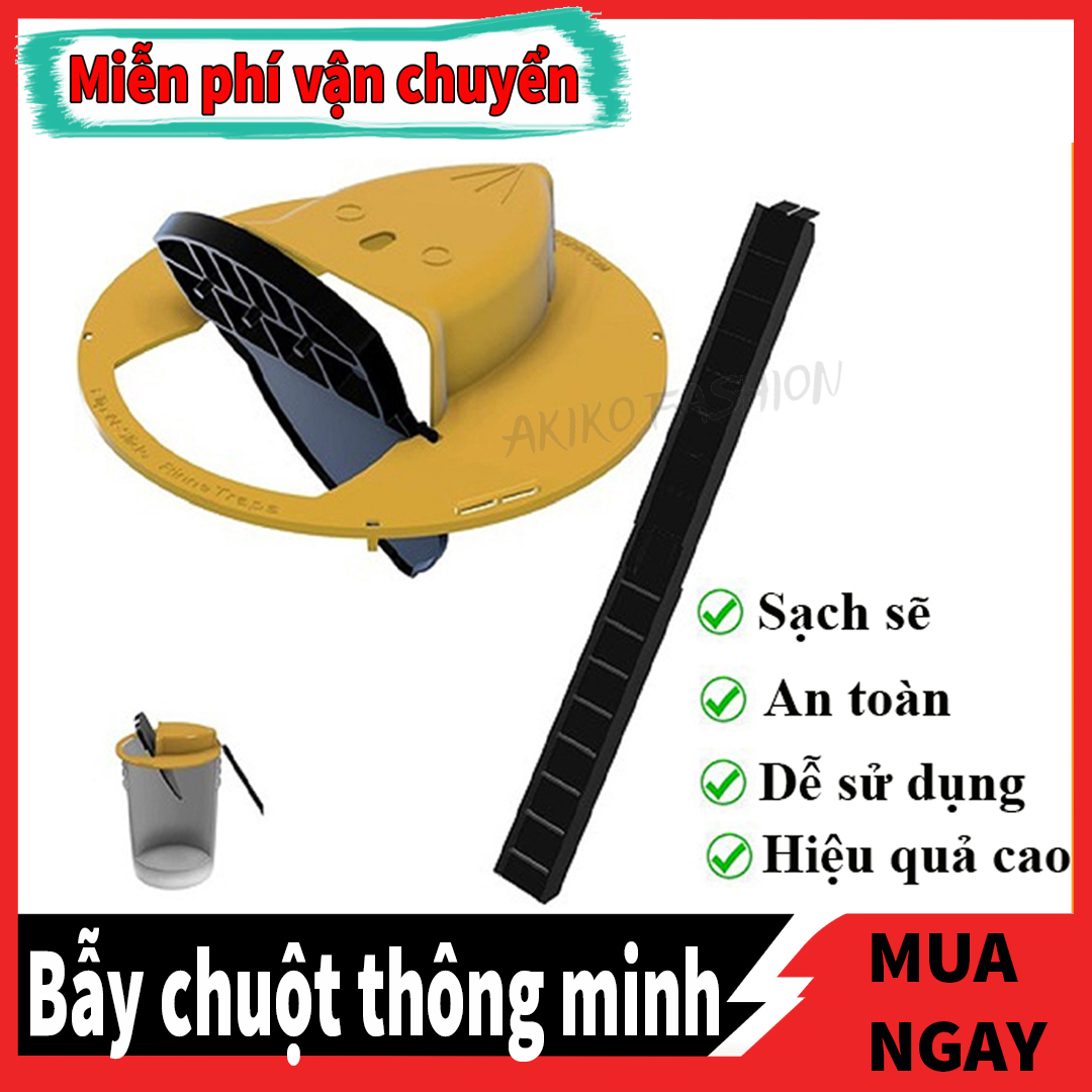 Bẫy chuột - Nắp thùng trượt bẫy chuột Có thang lật,Bẫy Chuột Tự Động Bập Bênh Siêu Nhạy Thiết Kế Nắp Lật Có Thể Tái Sử Dụng