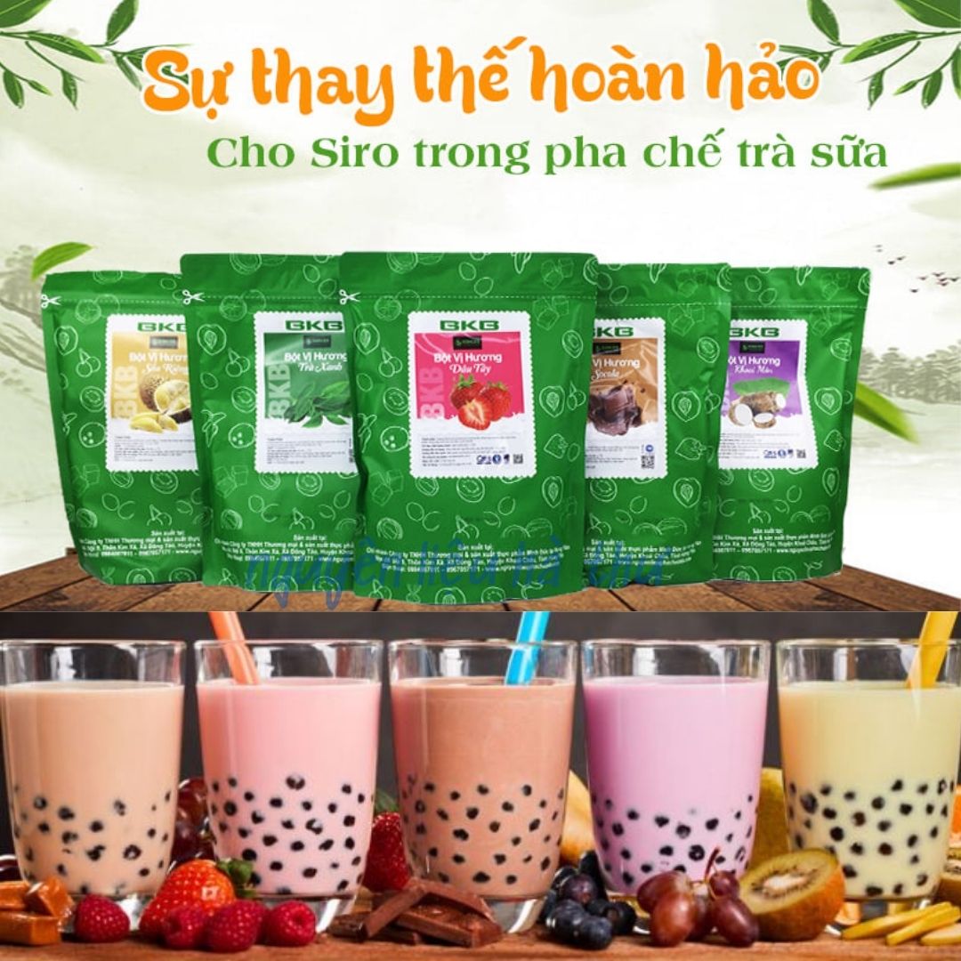 (HT) Bột vị pha trà sữa BKB 1kg,nguyên liệu làm trà sữa