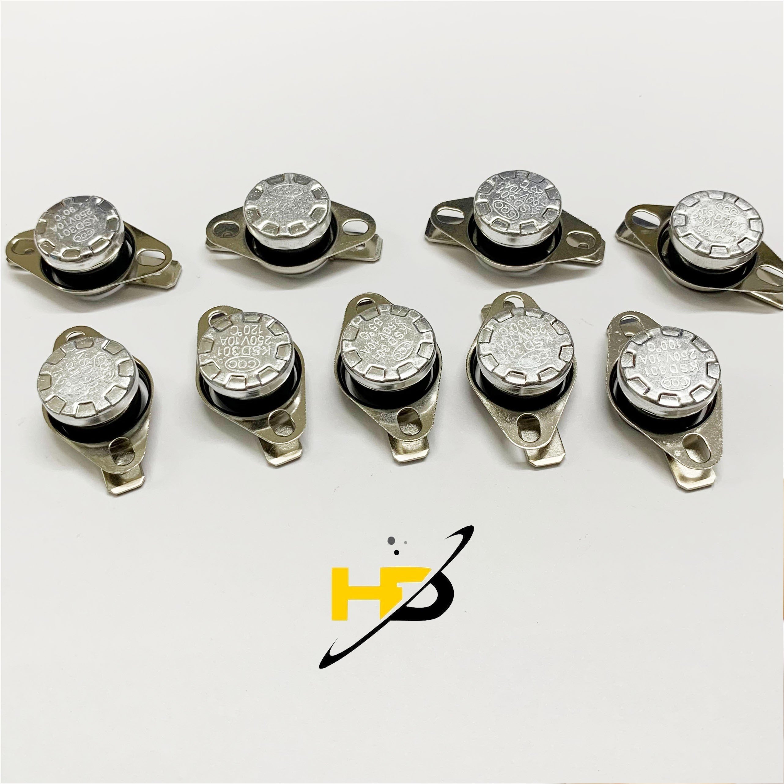 Sò nhiệt, relay nhiệt ksd301 thường đóng 10a 250v 85 90 95 100 115 120 125 130 135 độ