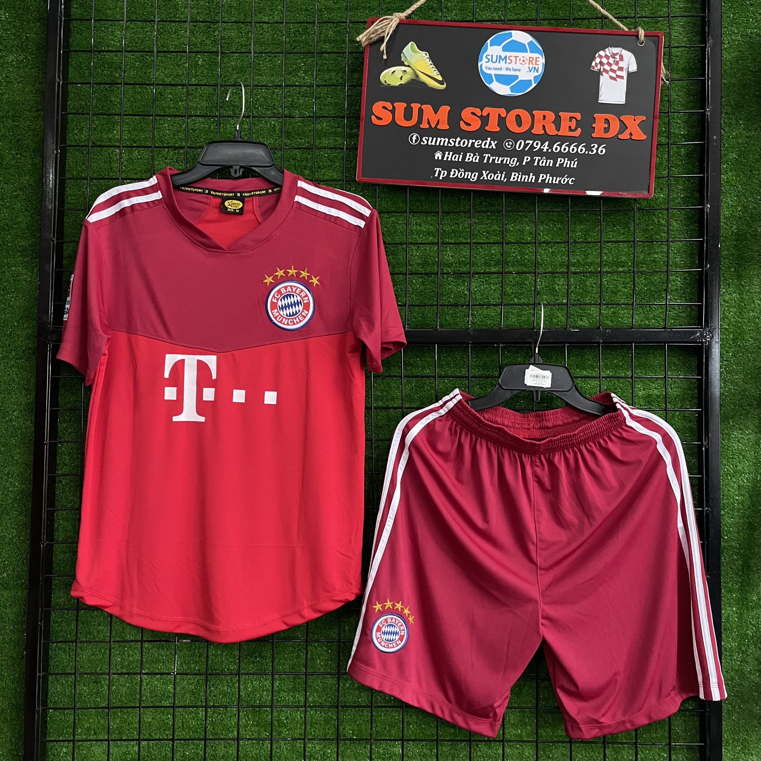 Bộ Quần Áo Bóng Đá CLB Bayern Munich Đỏ 21.22-Áo Đá Banh 2021 Mẫu Mới, Cực Đẹp