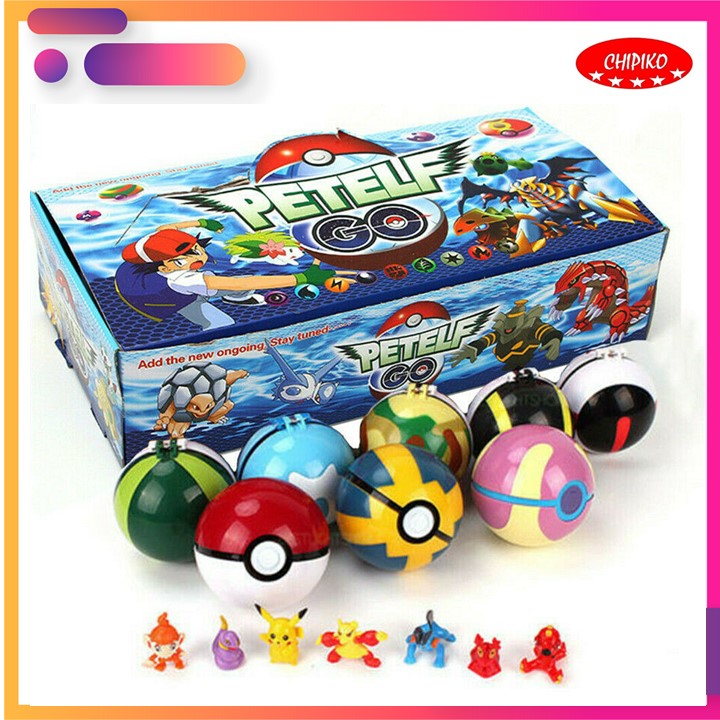 Combo Quả cầu pokemon huyền thoại cho bé, bóng pokemon, Mô hình Pokeball, đồ chơi trẻ em, quà tặng sinh nhật