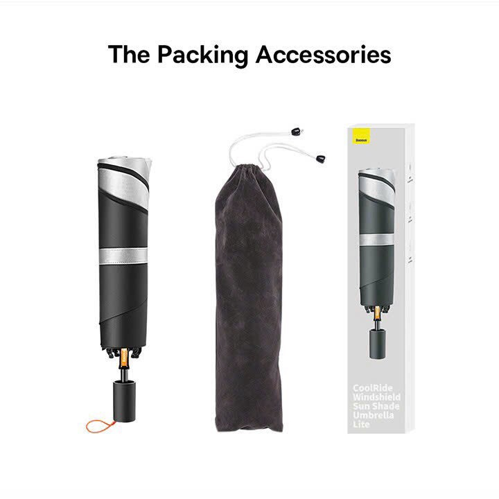 Dù che nắng Ô che nắng cửa kính trước ÔTô Baseus CoolRide Windshield Sun Shade Umbrella Lite gấp gọn khi không dùng