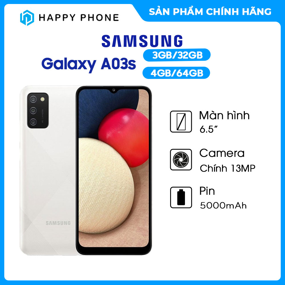 Điện thoại samsung galaxy a03s - mới 100%, nguyên seal | bảo hành 12 tháng.