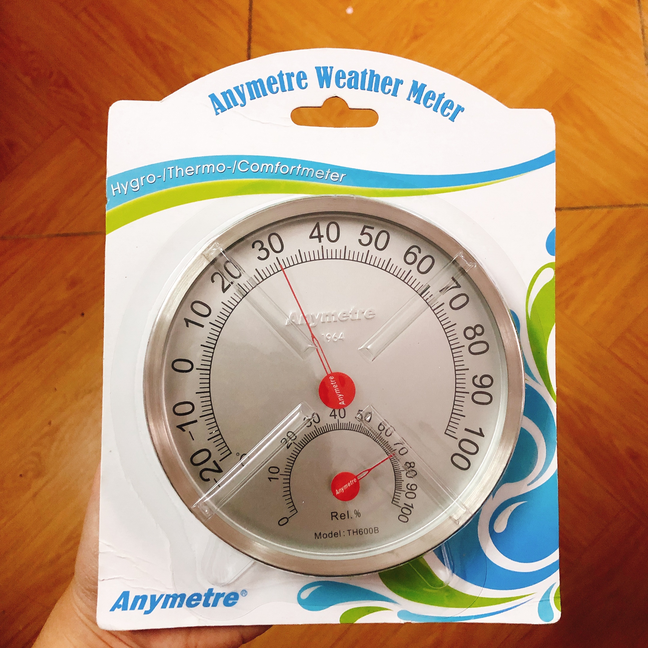 Nhiệt kế, ẩm kế anymetre thép không ghỉ hàn quốc