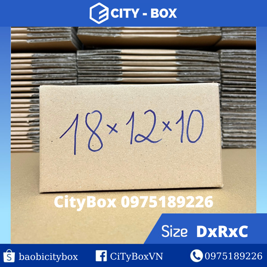 Set 50 hộp carton 18x12x10 - hộp ship cod 1810