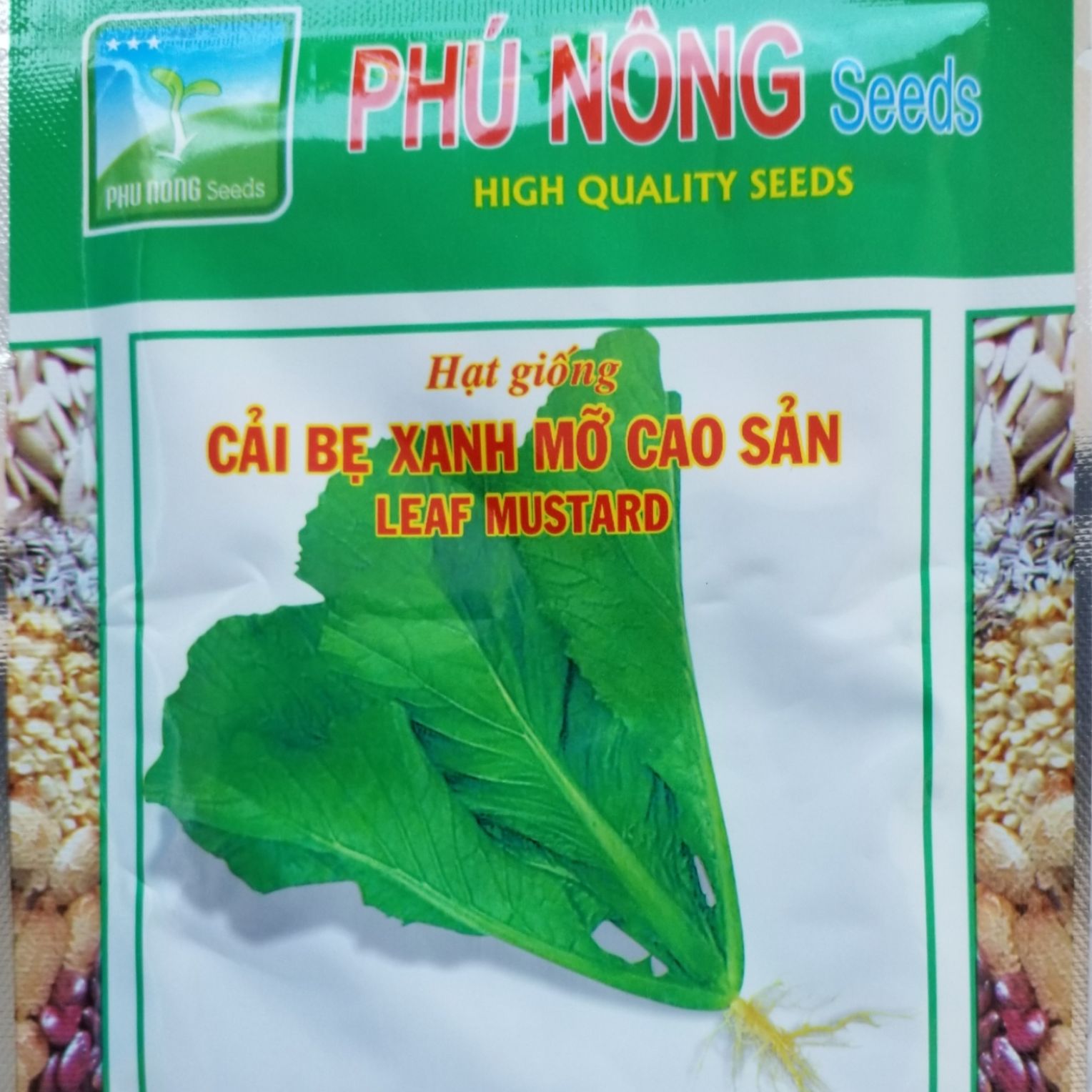 [HCM]Gói 50 gr Hạt giống Cải Bẹ Xanh Mỡ cao sản Phú Nông