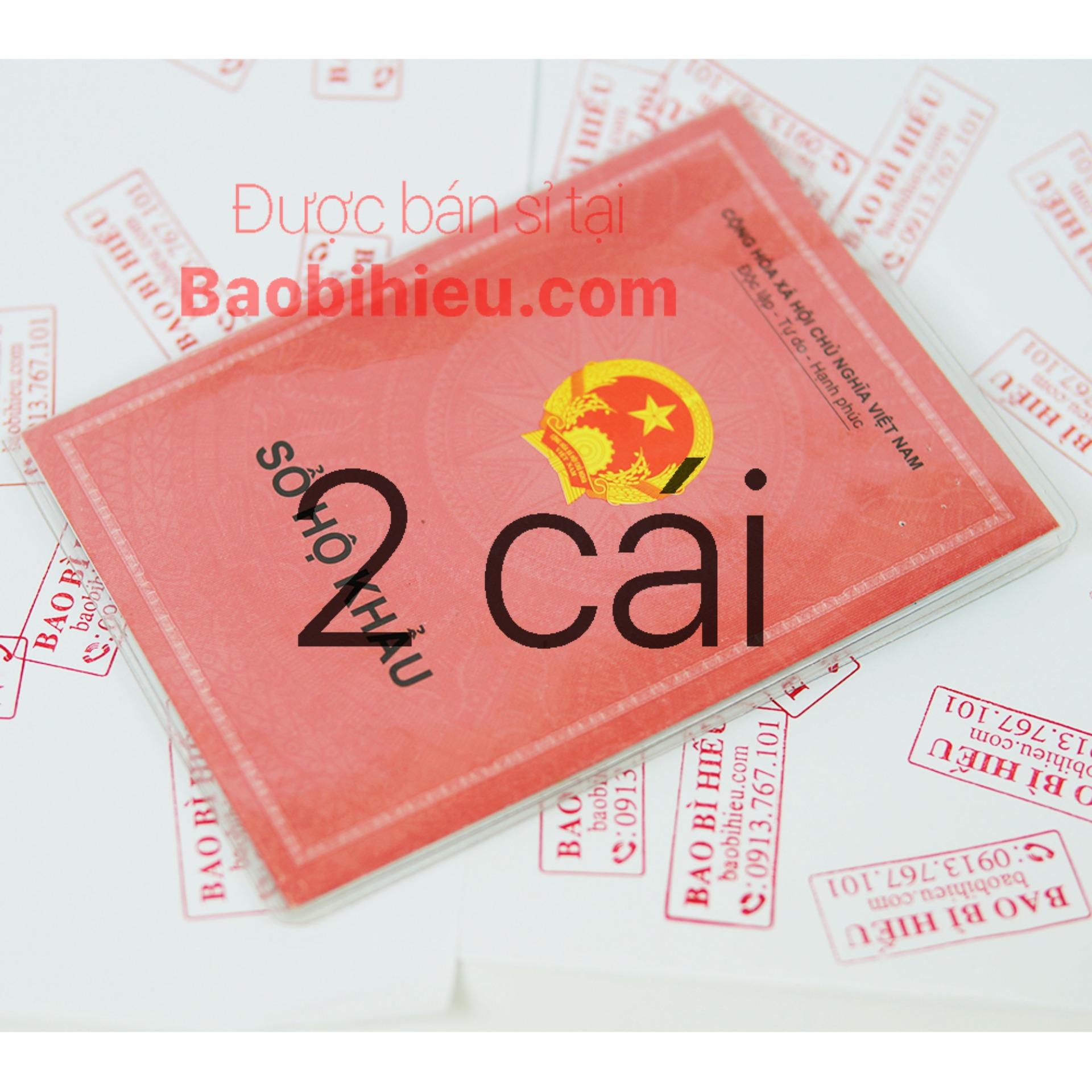 COMBO 2 cái Vỏ bao bọc Sổ Hộ Khẩu dẻo trong chống nhàu, chống xước, chống thấm, chống ướt 2B155