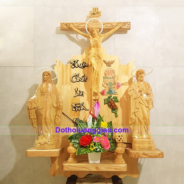 Bàn thờ thiên chúa hiện đại - tượng nhựa 50cm
