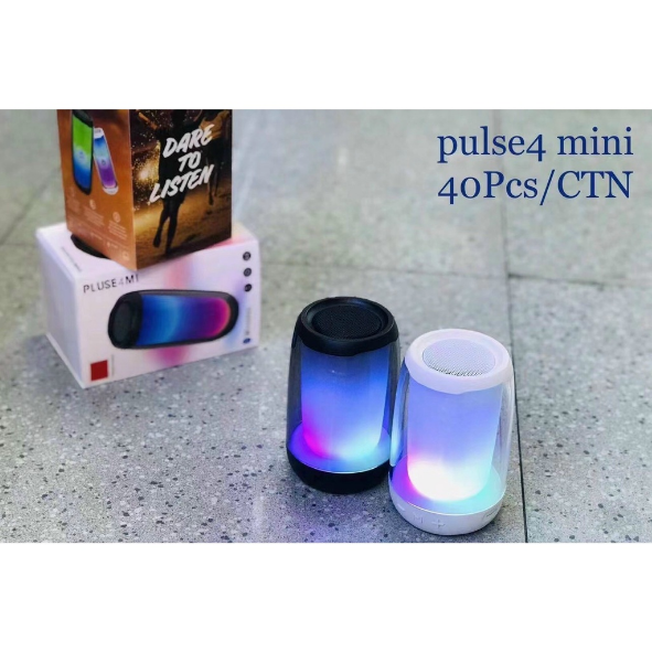 Loa bluetooth cầm tay pulse 4 mini - loa nghe nhạc cầm tay du lịch âm thanh cực hay kèm đèn led đổi màu - đầy đủ kết nối bluetooth, aux, usb, tf card
