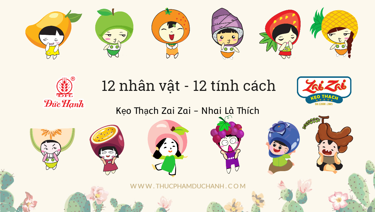 1Kg Kẹo Thạch Hoa Quả Zai Zai
