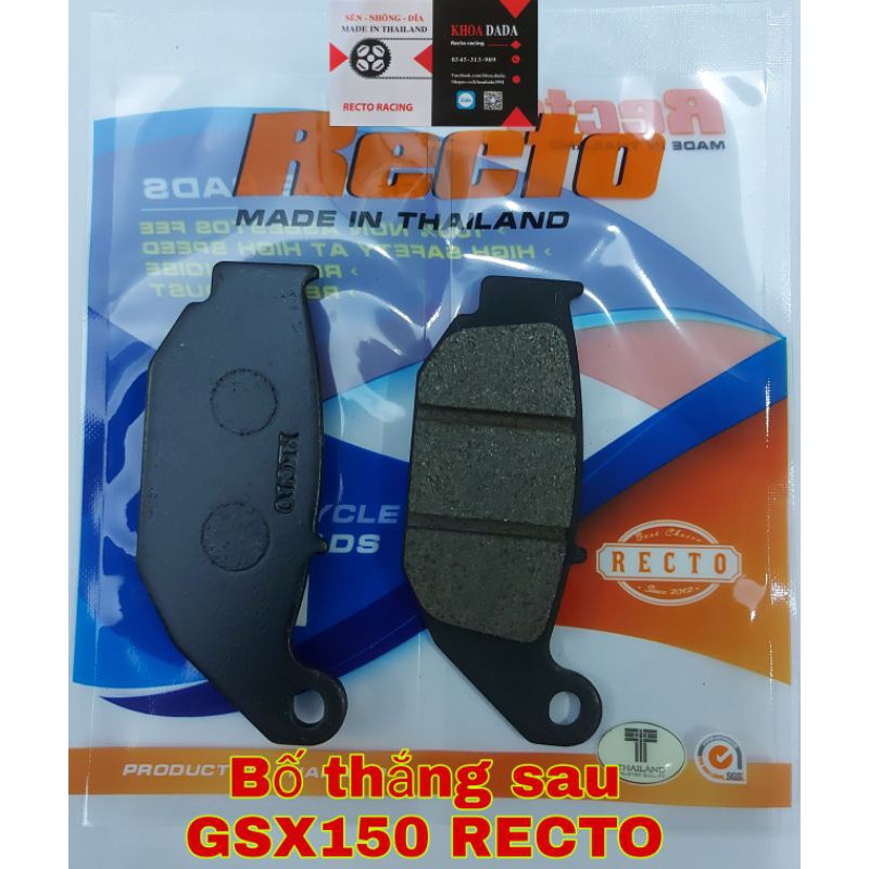 Bố thắng sau GSX R150 chính hãng Recto, thái lan