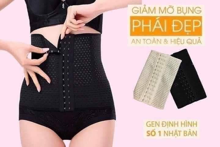 Đai Nịt Bụng Định Hình Tạo Vòng Eo Thon Gọn 4 Thanh Chống Cuộn - Gen Cao 25cm - Chất Gen Mềm Co Giãn Tốt Có Lỗ Thoáng Khí Chống Cuộn  TẠI BẮP'S FASHION