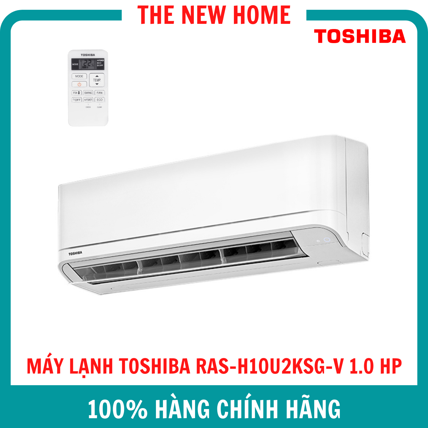 Máy lạnh toshiba ras-h10u2ksg-v/ras-h10u2ksg-v 1.0 hp - hàng chính hãng