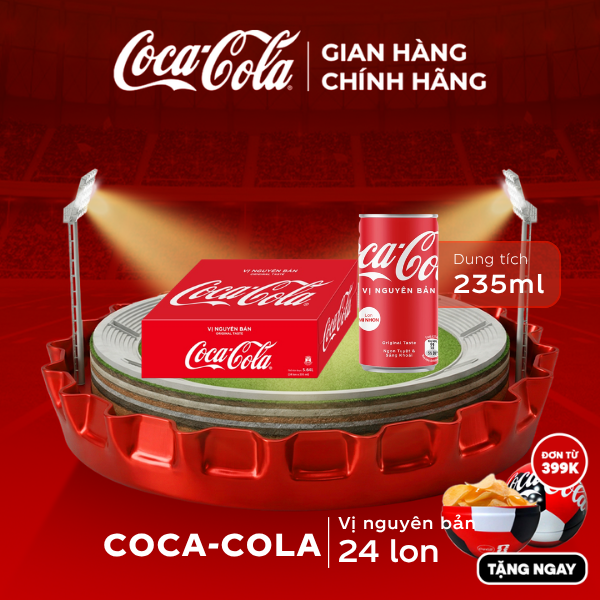 [SIÊU SALE ] Thùng/Lốc 24 Lon Mi-nhon Nước Ngọt Giải Khát Có Ga Coca-Cola Vị Nguyên Bản Original 235ml/Lon Sale 25.06 Coca-Cola Chính Hãng_LD