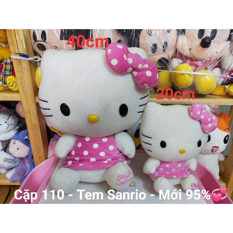 Cặp kitty mặc đầm chấm bi hồng bánh bèo