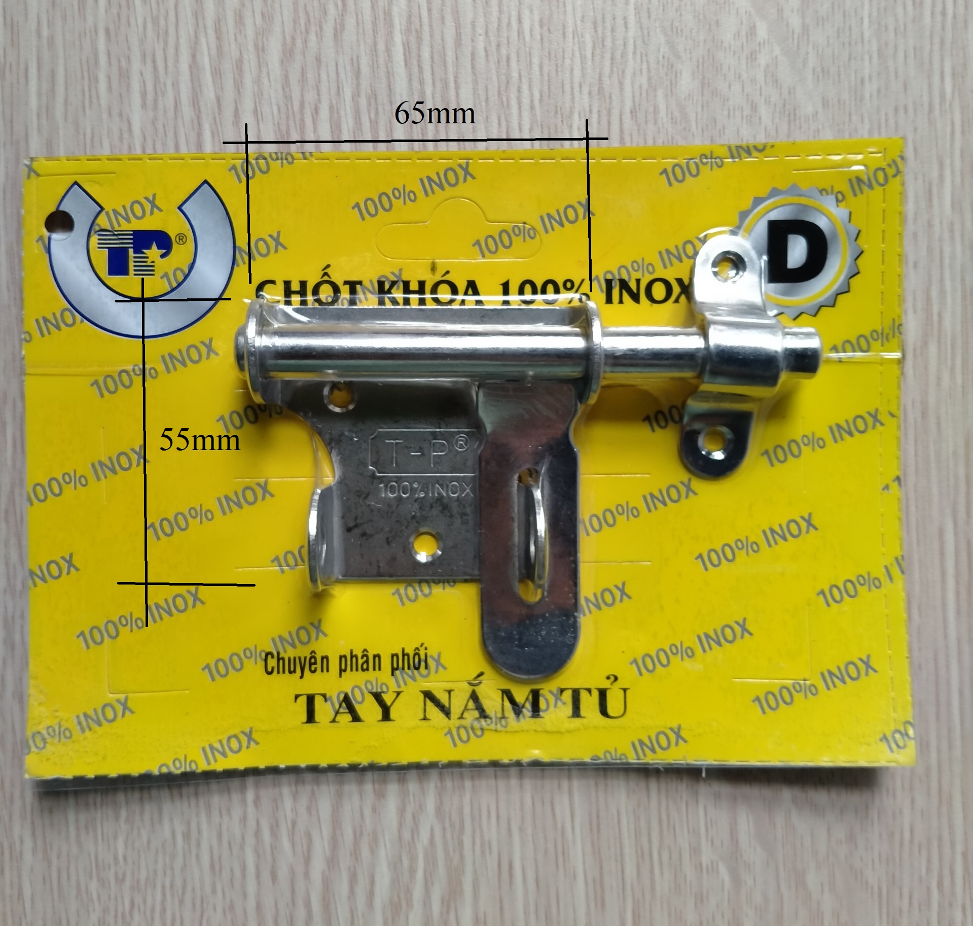 Chốt Khóa Cửa 100% Inox Có Móc Khóa Treo TP Athe Ty Chốt Phi 11mm 13mm