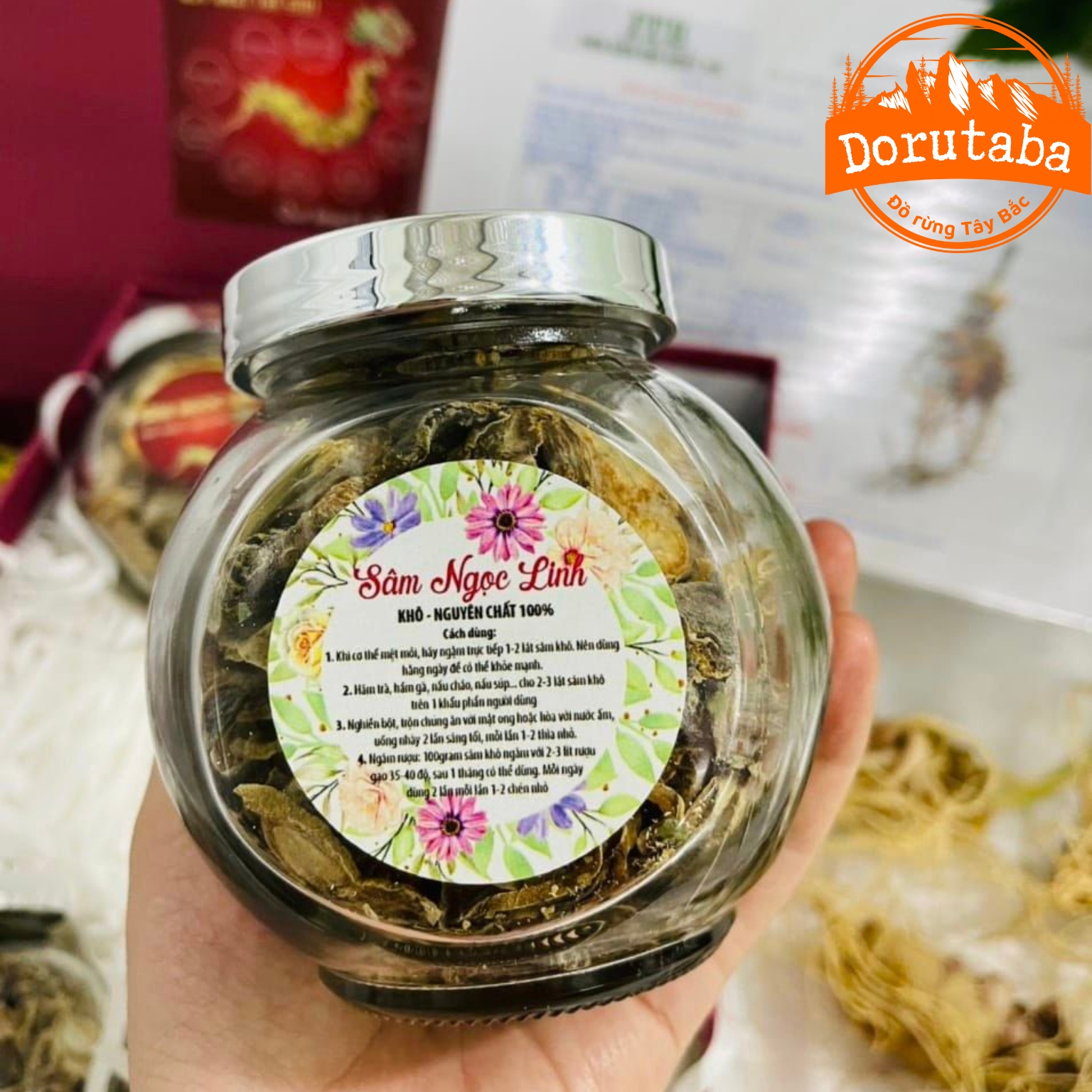 Sâm Ngọc Linh khô, sấy từ củ sâm ngọc linh tươi loại 1 thượng hạng. Dược liệu quý sâm ngọc linh, sâm lai châu