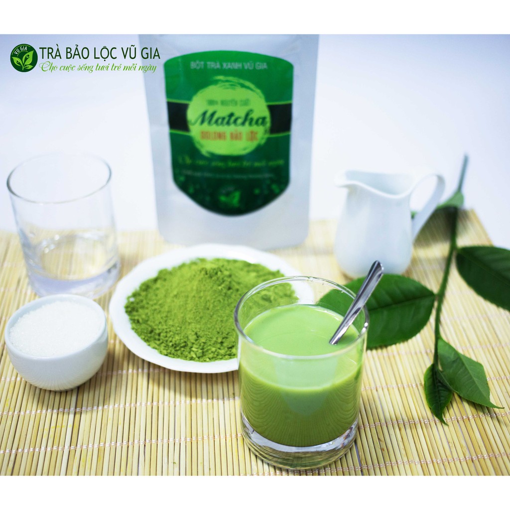Matcha Oolong Nguyên Chất Bảo Lộc VG Farm ( 50g/ túi) - pha trà sữa làm bánh gia vị món ăn thanh nhiệt cơ thể và giảm cân an toàn [ Đã được kiểm nghiệm y tế ]