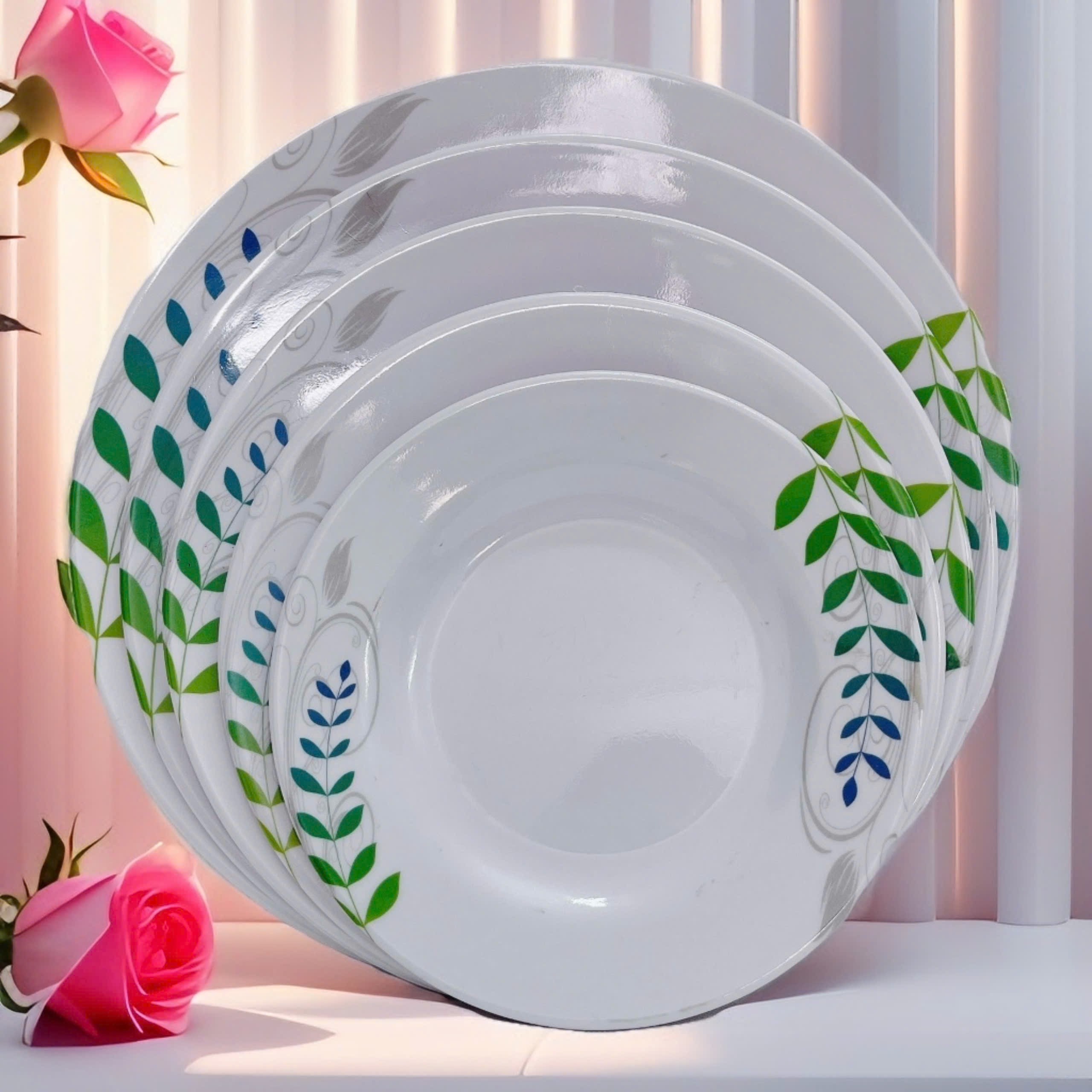 Dĩa 8 cạn trơn melamine 2208