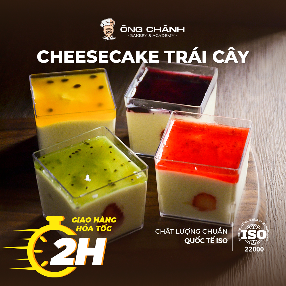 Bánh Cheesecake Trái Cây / Fruity Cheesecake Ông Chánh Bakery - 4x4cm