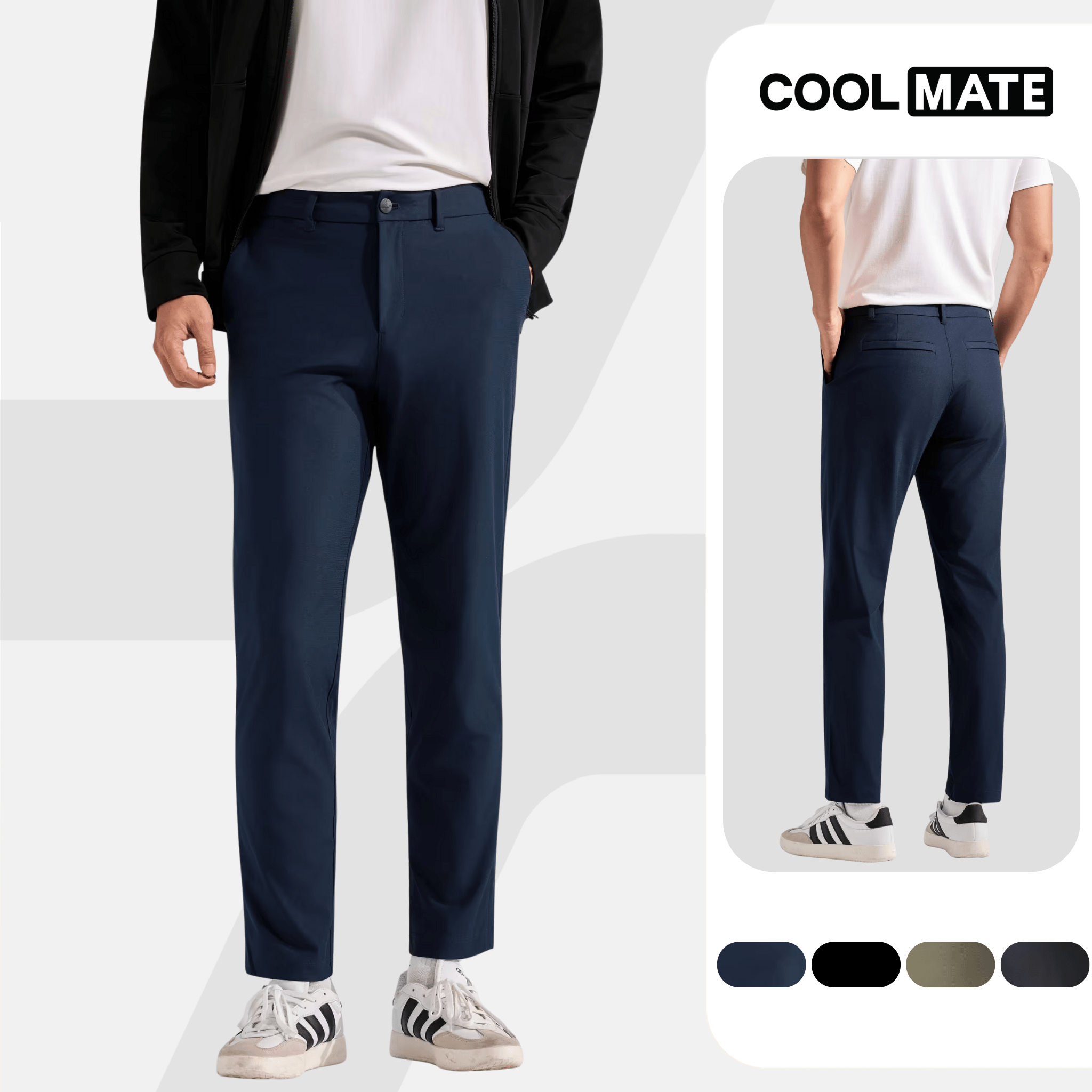 Quần Dài ECC Warp Pants dáng Slim Co giãn, chống UV, chống nhăn, Quần mặc Tết Coolmate
