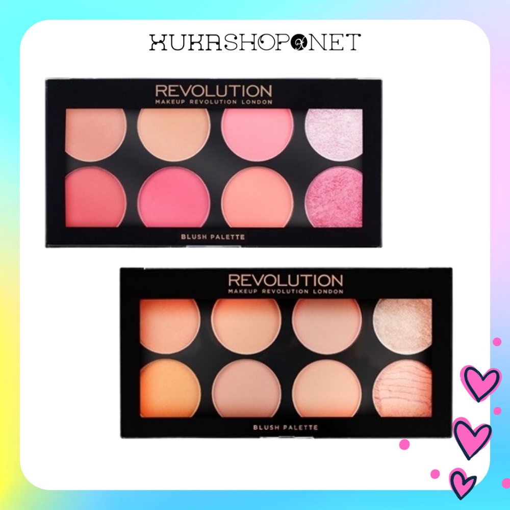 Bảng Má Hồng 8 ô Makeup Revolution Ultra Blush Palette Tạo Khối, Bắt Sáng