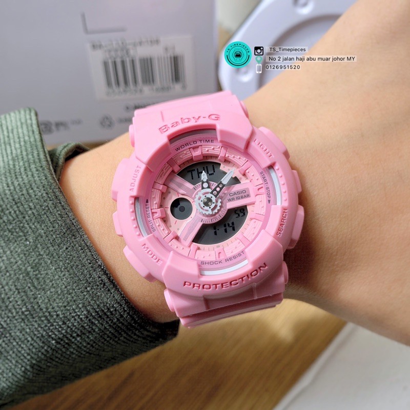 OFFICIAL MALAYSIA WARRANTY) Casio Baby-G BA-110-4A1 PINK COLOUR SERIES ...