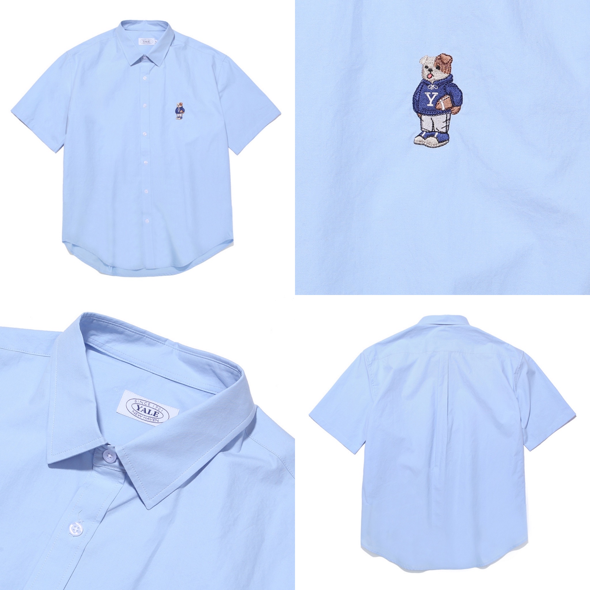 Áo sơ mi yale embroidery university dan relax fit sh1020
