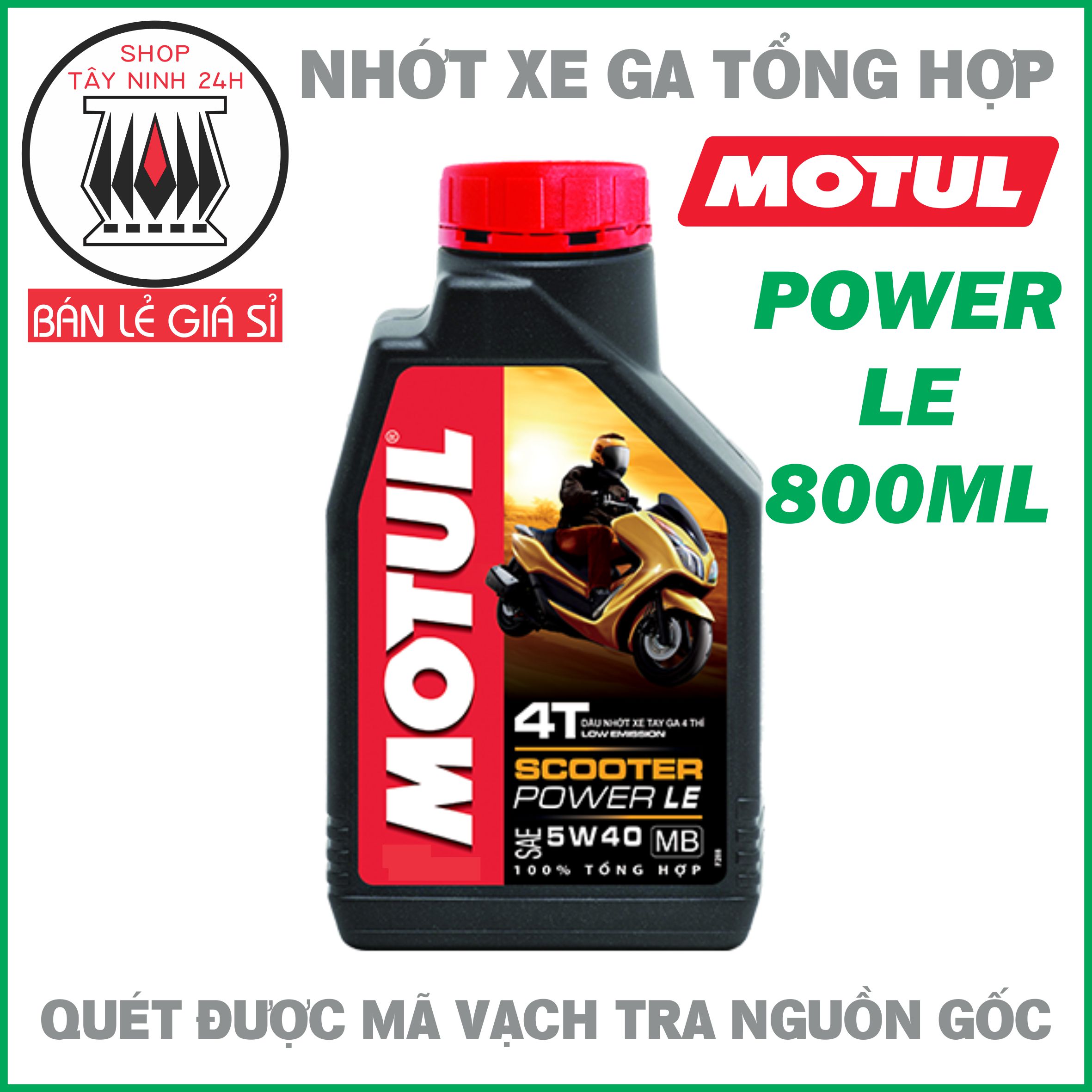 Nhớt Motul SCOOTER POWER LE 5W40 800ml xe tay ga