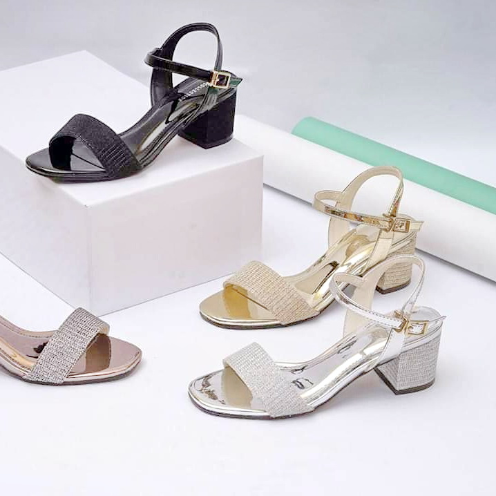 [HCM]Giày sandal 5 phân quai ngang kim tuyến