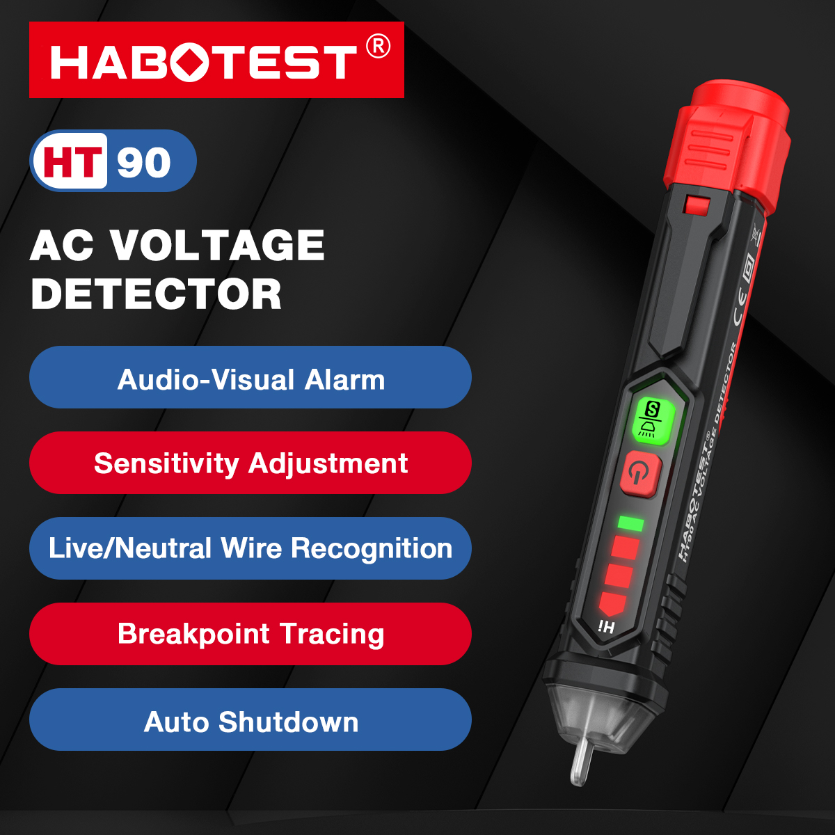 Habotest ht90 ht100 ht101 intelligent non-contact alarm pen oh100 AC voltage meter tester sensor tester pen
