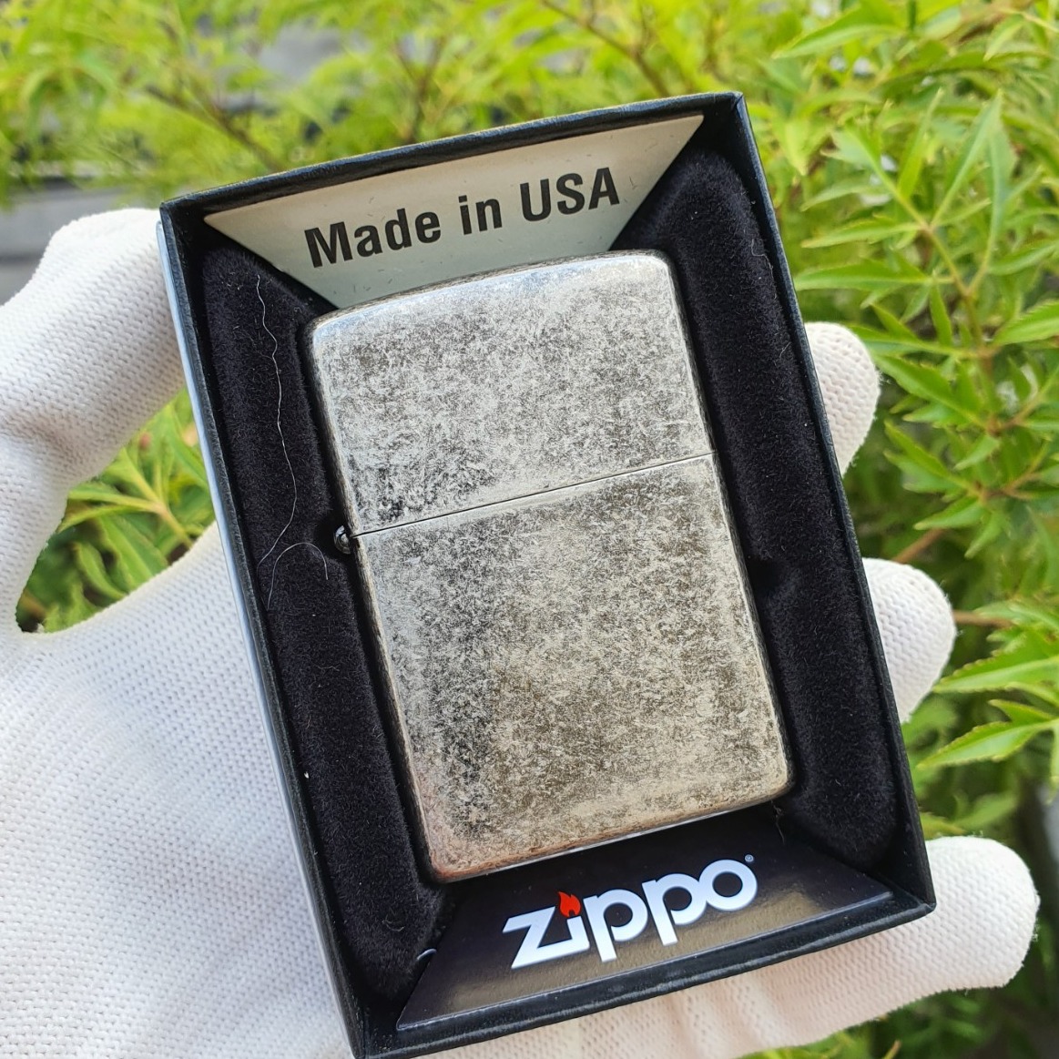 Bật lửa zippo bạc cổ đời la mã mẫu trơn hột quẹt zippo