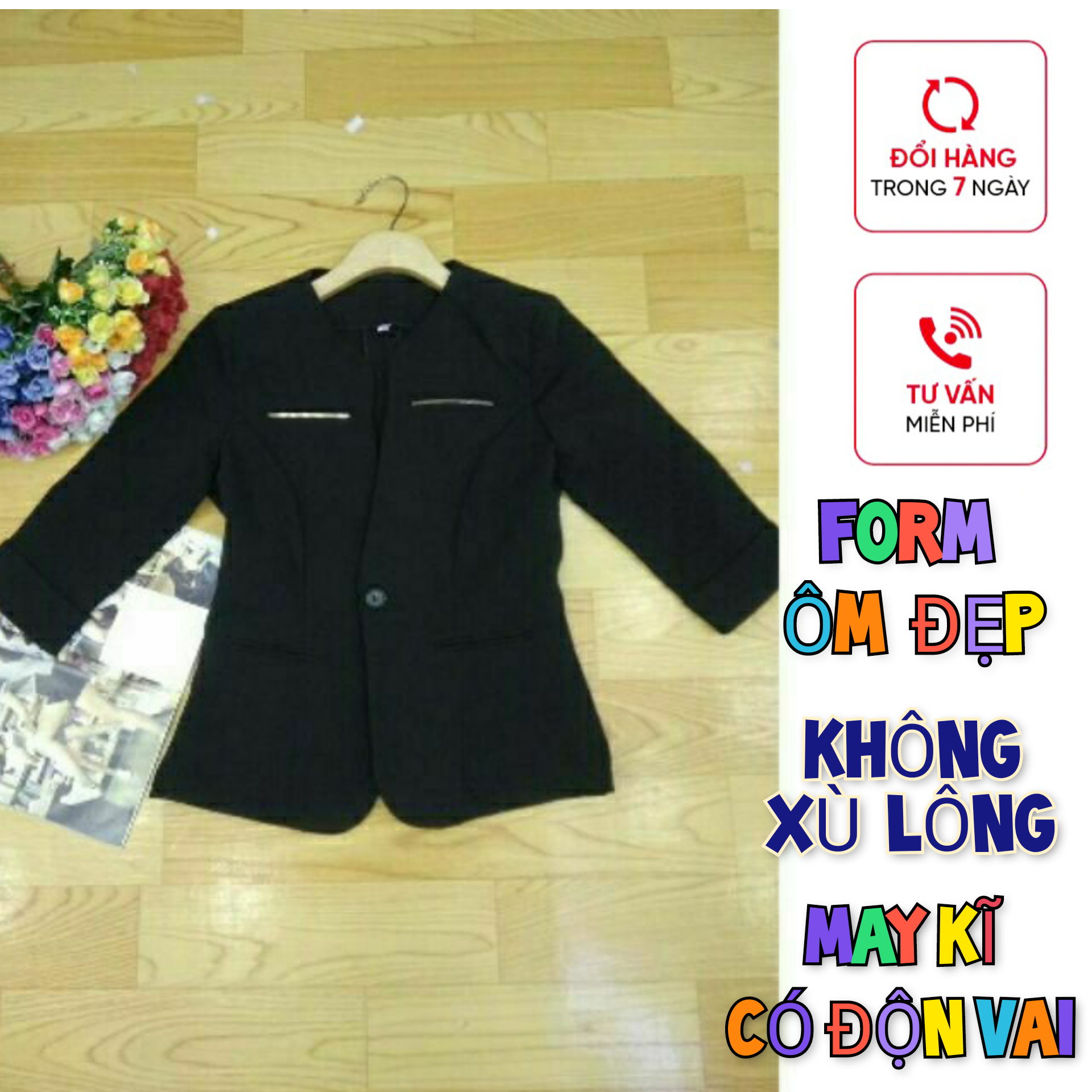 ÁO VEST NỮ CÔNG SỞ CAO CẤP LC02 TAY LỠ [ ĐƯỢC ĐỔI TRẢ THOẢI MÁI]