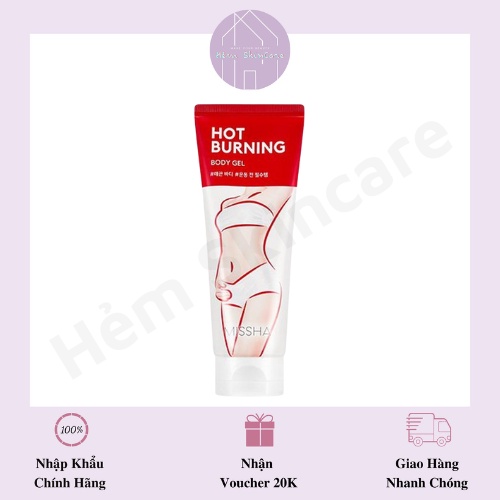 Missha hot burning body gel - kem tan mỡ bụng đùi hàn quốc