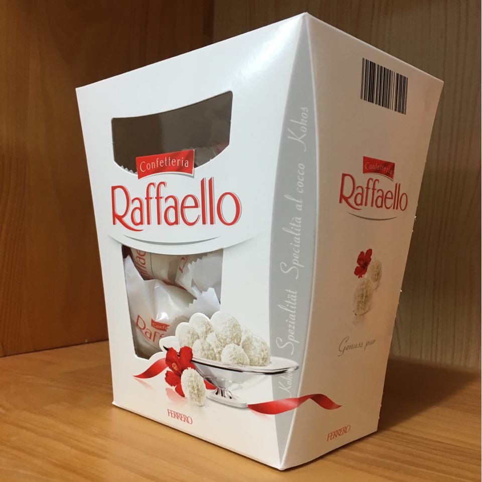 [Hộp 230gr] Socola phủ dừa Ferrero Confetteria Raffaello Đức - Date T5/2024