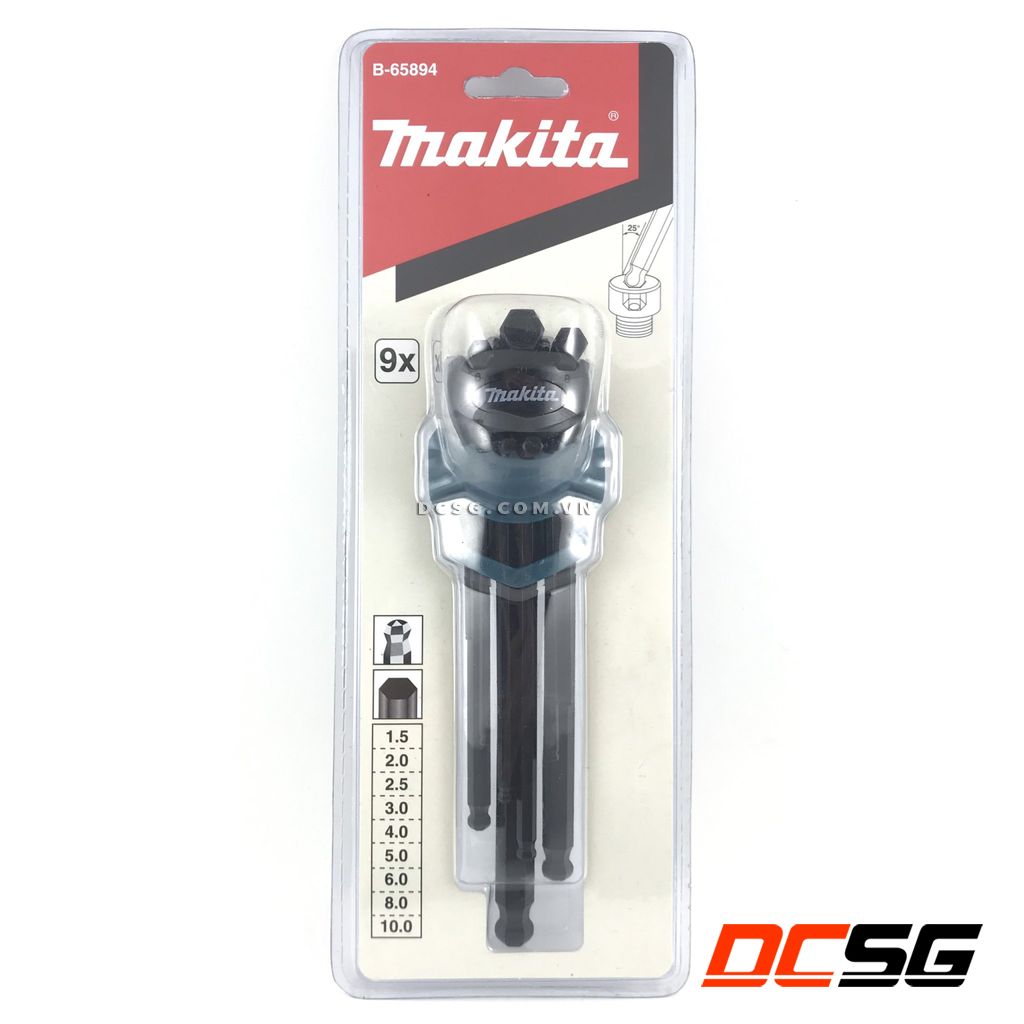Bộ lục giác 9 chi tiết makita b-65894 | dcsg
