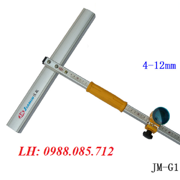 Thước cắt kính chữ T Jiamin - Hàng xịn cán trung bầu dầu to, lưỡi dao to, thanh ray to - Thước cắt kiếng, Dao Cắt Kiếng, Cắt Gạch Men